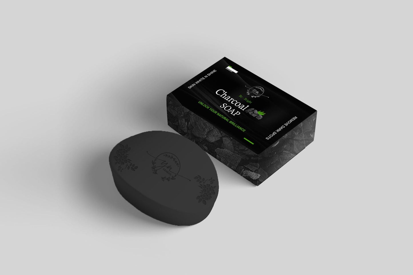 Charcoal Soap with Vitamin C & E – Deep Cleansing & Glow
